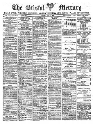 cover page of Bristol Mercury published on May 4, 1888