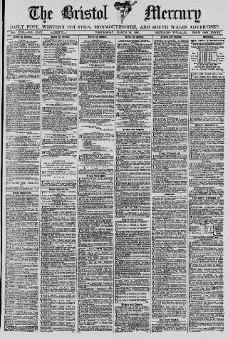 cover page of Bristol Mercury published on March 19, 1890