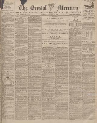 cover page of Bristol Mercury published on November 2, 1899
