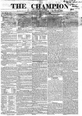 cover page of The Champion published on February 2, 1840