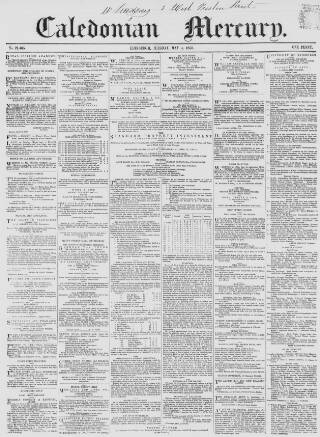 cover page of Caledonian Mercury published on May 4, 1858