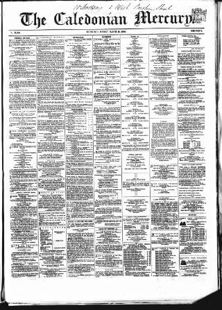 cover page of Caledonian Mercury published on March 19, 1860