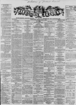 cover page of Caledonian Mercury published on May 2, 1864
