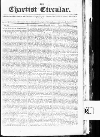 cover page of Chartist Circular published on May 15, 1841