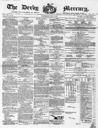 cover page of Derby Mercury published on May 4, 1859