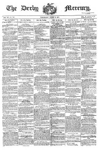 cover page of Derby Mercury published on March 19, 1873