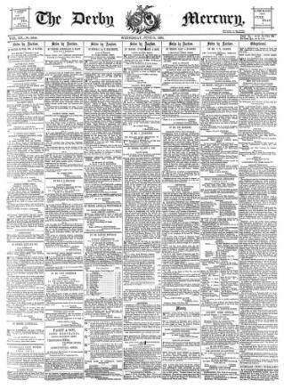 cover page of Derby Mercury published on June 18, 1884