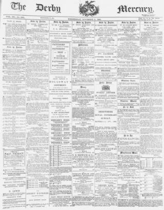cover page of Derby Mercury published on November 2, 1898