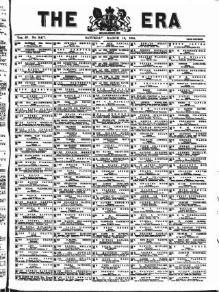 cover page of The Era published on March 19, 1904