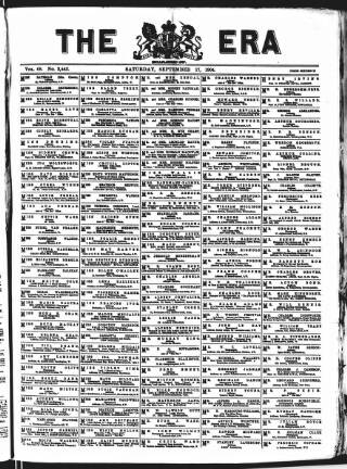 cover page of The Era published on September 17, 1904
