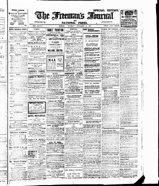 cover page of Freeman's Journal published on November 2, 1915