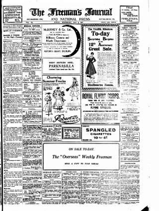 cover page of Freeman's Journal published on May 2, 1917