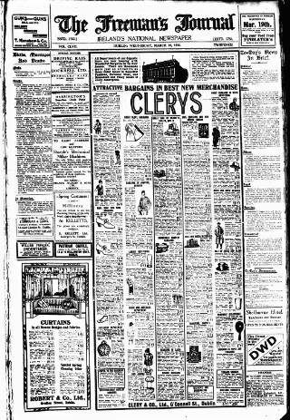 cover page of Freeman's Journal published on March 19, 1924