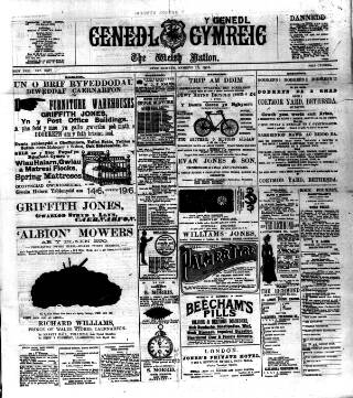 cover page of Y Genedl Gymreig published on June 18, 1901