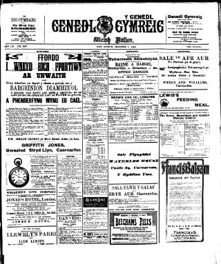 cover page of Y Genedl Gymreig published on February 2, 1904