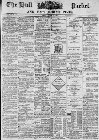 cover page of Hull Packet published on June 18, 1880