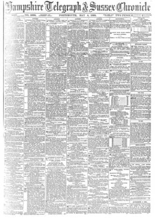 cover page of Hampshire Telegraph published on May 4, 1895