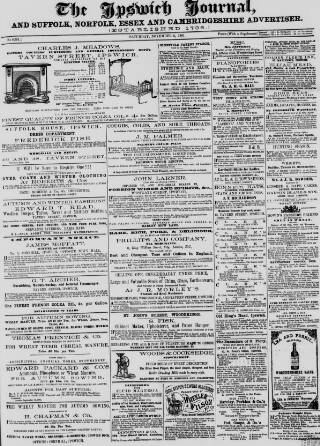 cover page of Ipswich Journal published on November 2, 1861