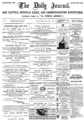 cover page of Ipswich Journal published on May 4, 1888