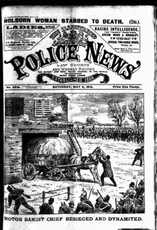 cover page of Illustrated Police News published on May 4, 1912