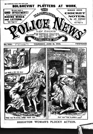 cover page of Illustrated Police News published on June 18, 1925