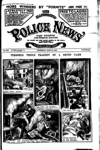 cover page of Illustrated Police News published on June 18, 1936