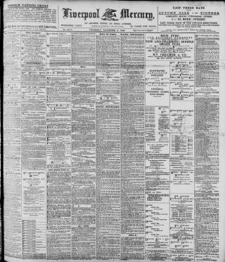 cover page of Liverpool Mercury published on November 2, 1899