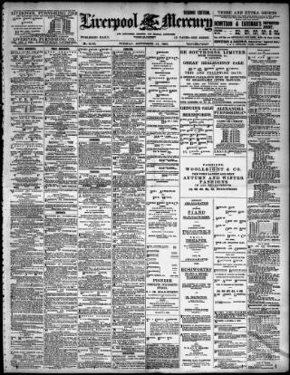 cover page of Liverpool Mercury published on September 17, 1901