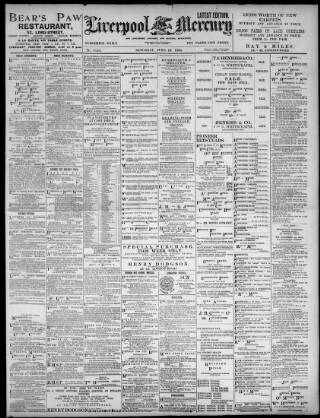 cover page of Liverpool Mercury published on June 18, 1904