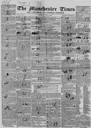 cover page of Manchester Times published on May 4, 1844