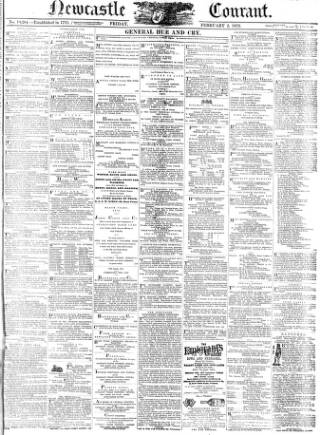 cover page of Newcastle Courant published on February 2, 1872