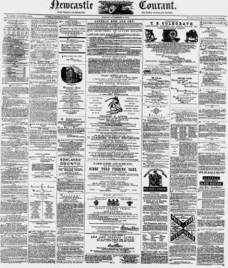 cover page of Newcastle Courant published on November 2, 1877