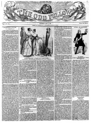 cover page of The Odd Fellow published on May 4, 1839