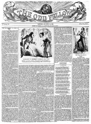 cover page of The Odd Fellow published on December 14, 1839