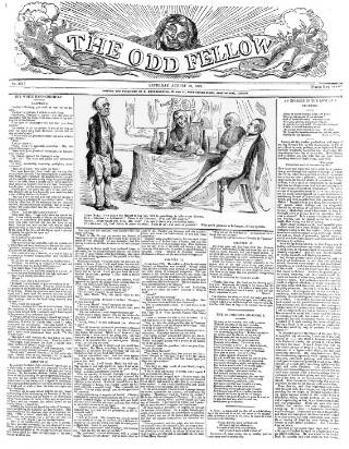 cover page of The Odd Fellow published on August 20, 1842