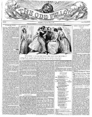 cover page of The Odd Fellow published on September 24, 1842