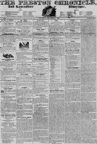 cover page of Preston Chronicle published on September 17, 1836