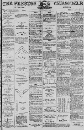 cover page of Preston Chronicle published on May 4, 1872