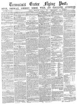 cover page of Exeter Flying Post published on November 2, 1870