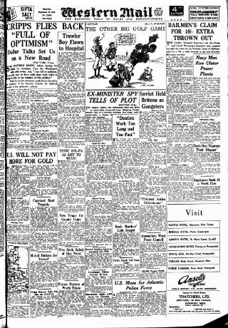 cover page of Western Mail published on September 17, 1949
