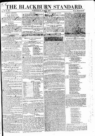 cover page of Blackburn Standard published on May 4, 1836