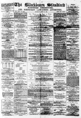 cover page of Blackburn Standard published on June 18, 1881