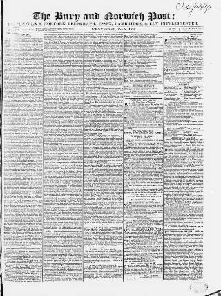cover page of Bury and Norwich Post published on February 2, 1831