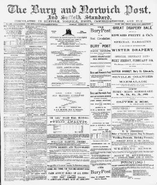 cover page of Bury and Norwich Post published on February 2, 1892