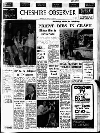 cover page of Cheshire Observer published on September 17, 1971