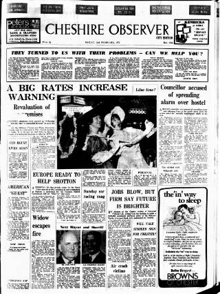 cover page of Cheshire Observer published on February 2, 1973