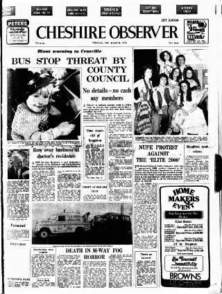 cover page of Cheshire Observer published on March 19, 1976