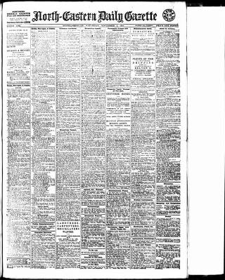 cover page of Daily Gazette for Middlesbrough published on November 2, 1918