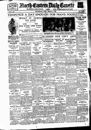 cover page of Daily Gazette for Middlesbrough published on February 2, 1934