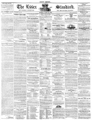 cover page of Essex Standard published on June 18, 1852